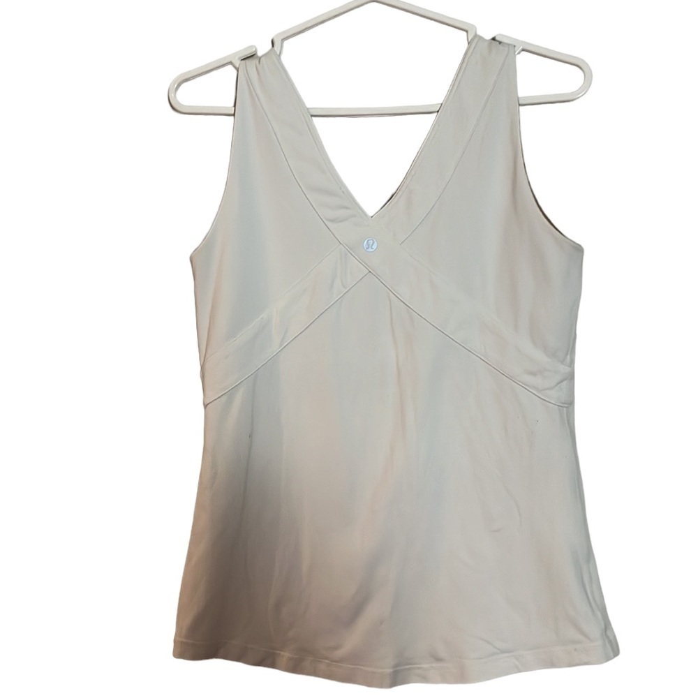 LULULEMON vintage white tank top size 8-10
